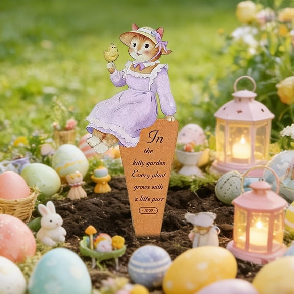 ddioayh Garden Decor Easter Themed Fairy Tale Character Insert For Flower Pot Balcony Decoration 15cm Acrylic Ornament