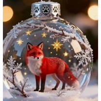 ddioayh Glass Ornament Balls with Forest Animal Designs - 5-Pack Durable Clear Glass Snowflake Ball Pendants for Christmas Tree Decor, Wreaths, and Holiday Centerpieces