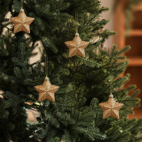 ddioayh Golden Durable Christmas Tree Decorations for Holiday Scene Setup