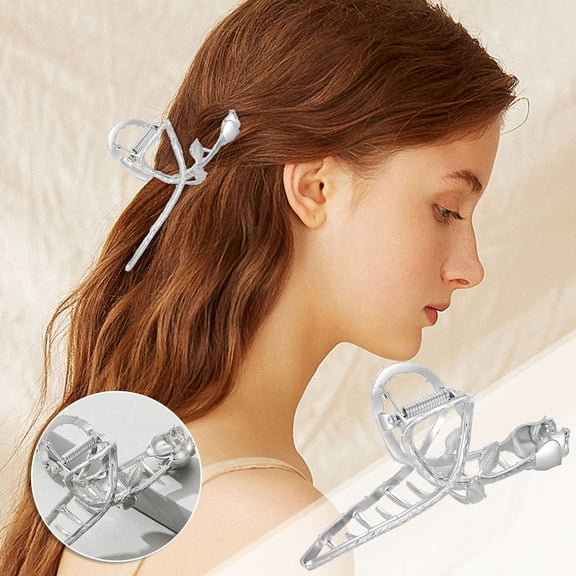 ddioayh Hair Clip Ladies Fashion Alloy Rose Design Elegant Hair Accessory Decorative Hairpin for Daily Party Special Occasions