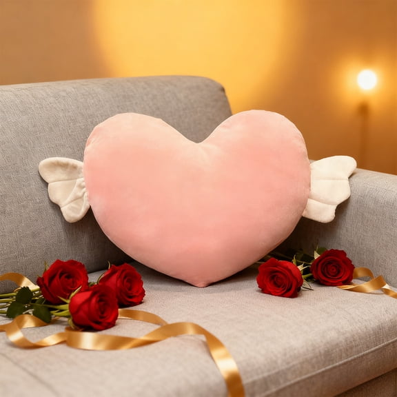 ddioayh Heart-Shaped Pillow for Romantic Gifting, Conveys Warm Feelings with Soft Texture Multi-Functional as Cushion or Backrest Ideal Gift for Holidays or Daily Use