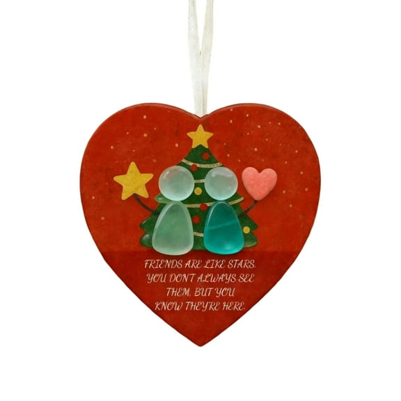 ddioayh Heart-Shaped Sea Glass Friendship Decor 8cm Natural Beach Keepsake for Environmentally Friendly Home Ornaments & Symbolic Gift