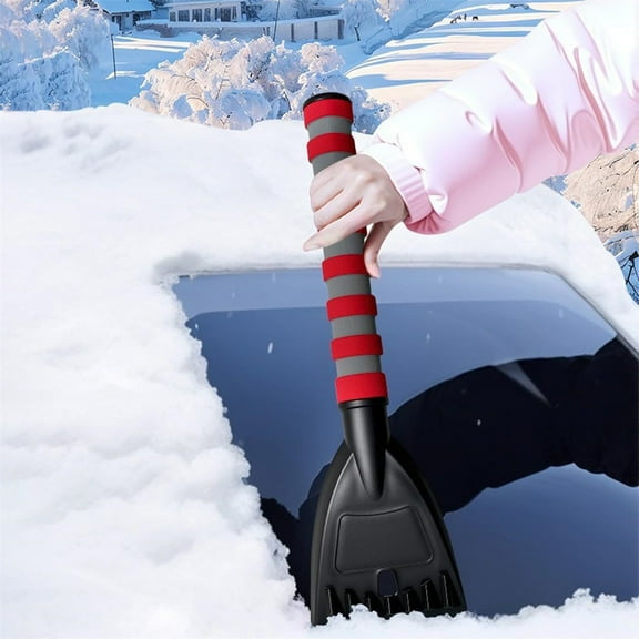 ddioayh Ice Scraper for Car Windshield with Ergonomic Silicone Handle and Scratch Prevention, 14 Inch ABS Drop-Resistant Snow Removal Tool for Winter