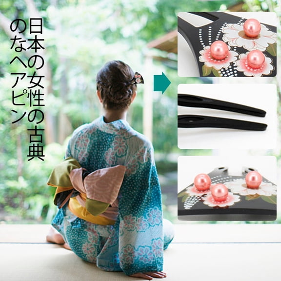 ddioayh Japanese Style Acrylic Hairpin for Wedding Hanfu Accessories with Soft Headband Design 8.7x12.8cm