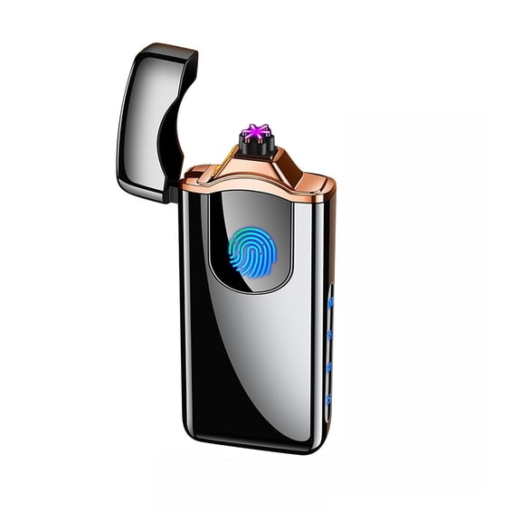 ddioayh Lighter 6-Arc Fingerprint Sensor USB Rechargeable with Power Display Safer and More Convenient Induction Ignition for Candles Cigarettes and Outdoor Use