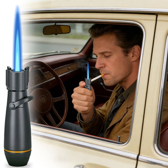 ddioayh Lighter Alloy Refillable Windproof Inflatable Igniter for Outdoor Use Camping Hiking Portable Lightweight 110g Gift for Men