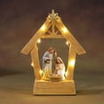 thumbnail image 1 of ddioayh Nativity Scene Manger Figurine Christmas Decoration, Handcrafted Resin Tabletop Display, Religious Holiday Decor for Xmas Tree Nativity Set Supplies, 1 of 5