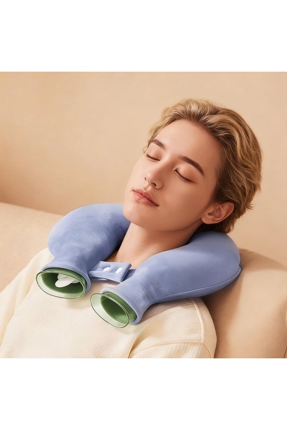 Neck Heating Pillow with Hot Water Compress for Muscle Relief, Explosion-Proof PVC Material, 6-Hour Heat Retention, 35x34x5cm Ergonomic Design