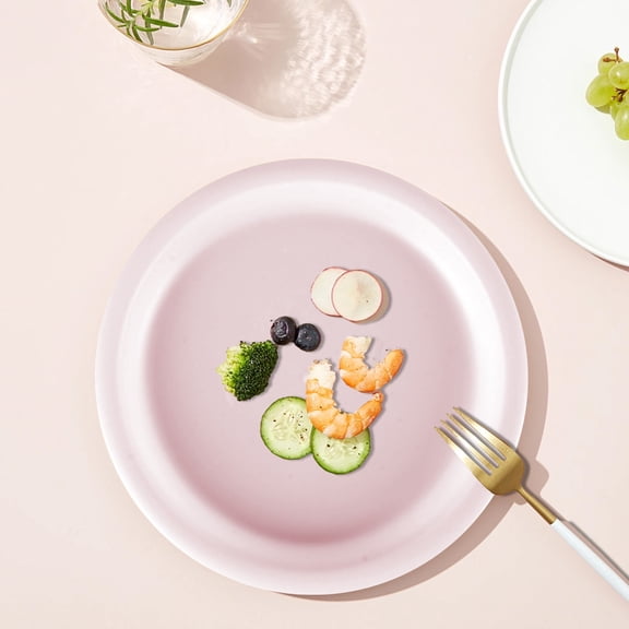 ddioayh Plastic Plates Nordic Style Shatterproof Lightweight Round Serving Plates for Kitchen Snack and Fruit Use Eco Friendly Dishware