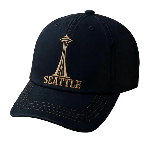 ddioayh Printed Baseball Cap With Embroidered Golden Bear and Ski Board Design For Outdoor Exploration-Style, Surfing, and Seattle Travel Enthusiasts