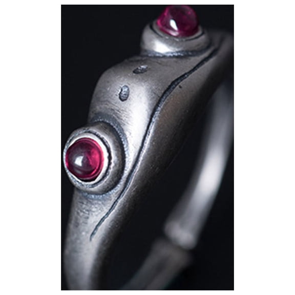 ddioayh Ring Adjustable Opening Vintage Frog Prince Design Fashion Statement Jewelry Gift for Women for Party Wedding Banquet Date Club Engagement