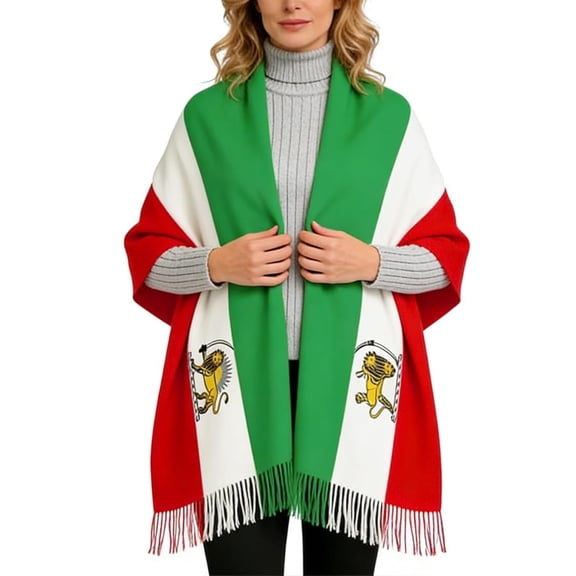 ddioayh Scarf Iran Flag Lightweight Soft Blanket Shawl Versatile Fashionable For Women Winter Large Long Festival Celebration Gift Idea