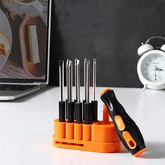 ddioayh Screwdriver Set 8-Piece Multi-Function Magnetic Screwdriver Kit with Vanadium Steel Bits and Rubber Grip for DIY Home Improvement and Electronics Repair