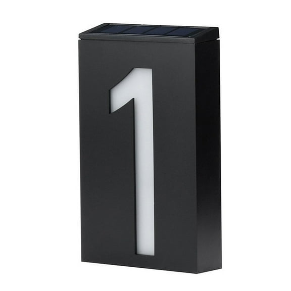ddioayh Solar - powered Doorplate Number Lights - Modern LED Outdoor Wall Light with Waterproof and Durable Design for Enhanced Curb Appeal, Effortlessly Light Up Your Address Day and Night