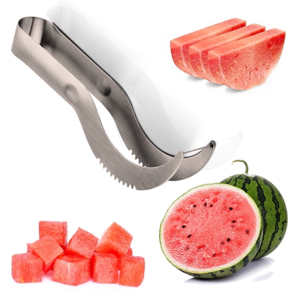 ddioayh Stainless Steel Watermelon Slicer, Fruit Cutter and Server for Kitchen, Watermelon Wedge Tool, Watermelon Cutter, Slicer Tool for Summer Fruit Serving