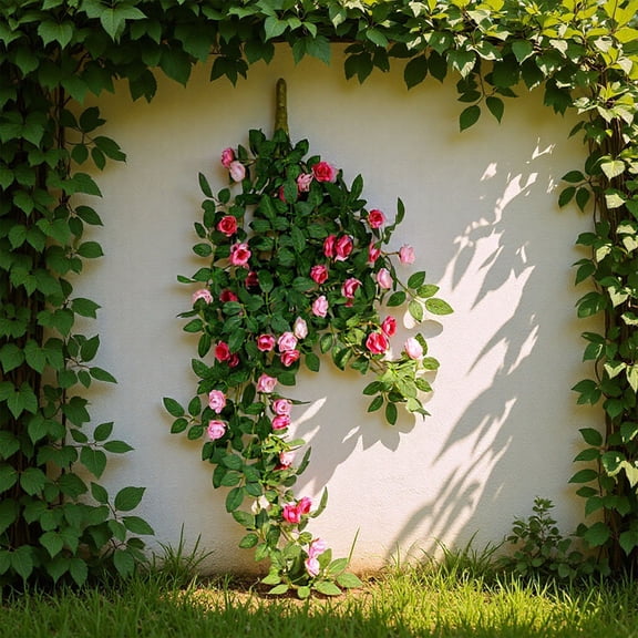 ddioayh Wall Decoration Artificial Rose and Green Plants Vines with Realistic Texture for Indoor Outdoor Use 100x40cm Easy to Hang Holiday Home Decor