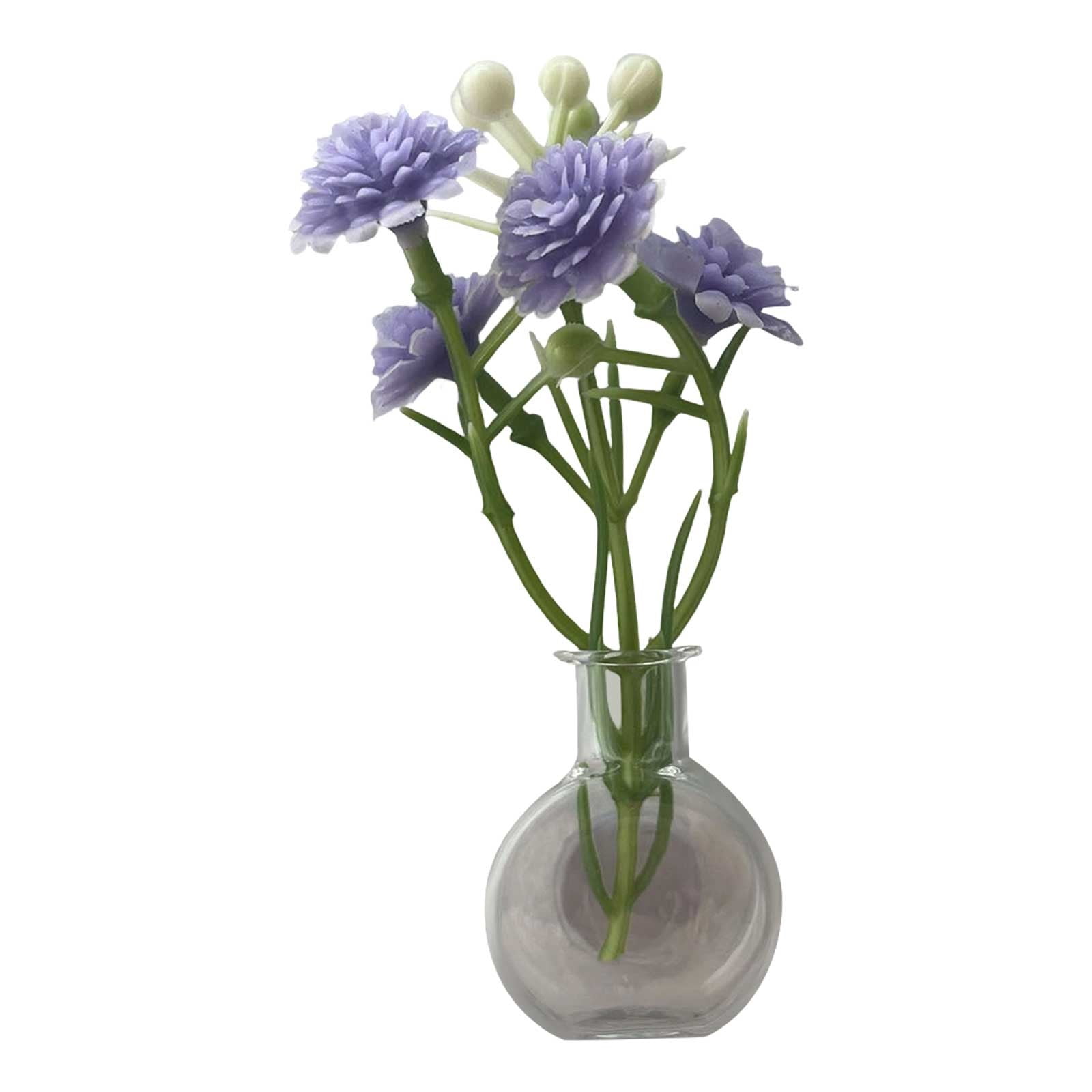 ddioayh Wall Hanging Mini Vase With Artificial Purple Flowers Space ...