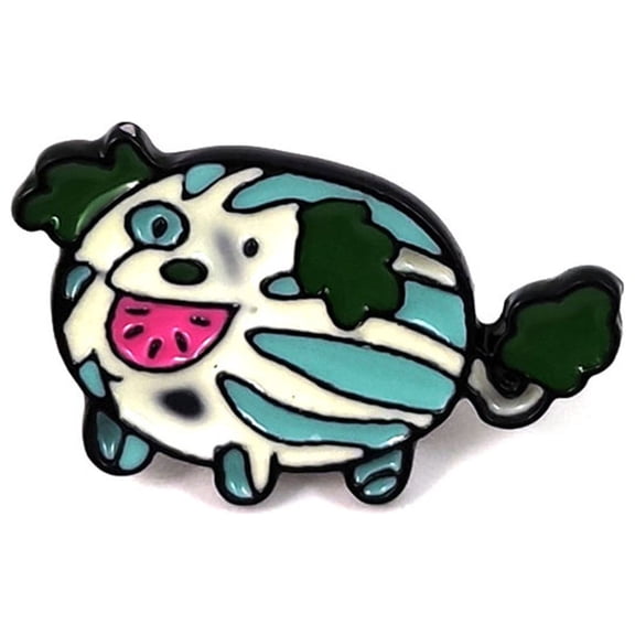 ddioayh Watermelon Dog Brooch for Sweaters and Jackets, Alloy Novelty Pin for Girls and Women, Cute Animal-Themed Gift for Kids