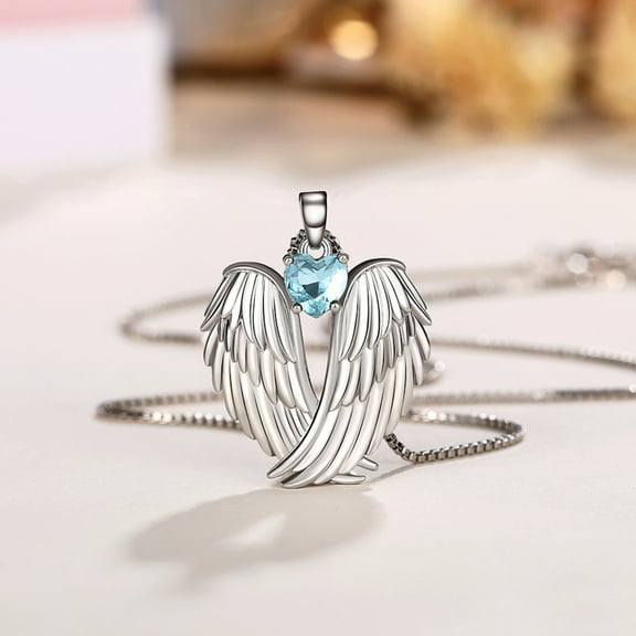 ddioayh Wing Necklace for Women Fashion Jewelry Pendant Electroplated Copper Chain with Zirconia