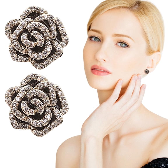 ddioayh Women's and Girls' Vintage Style Rose Earrings Comfortable for Daily Wear Excellent as Gift for Christmas Valentine's Day Mother's Day Anniversary