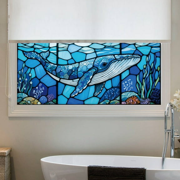 ddioayh Year Celebration Firecracker Window Cling Stickers - Removable PVC Film for Glass & Tile, Easy Peel & Stick 25x13cm Blue Home Decor, No Residue Reusable Decals