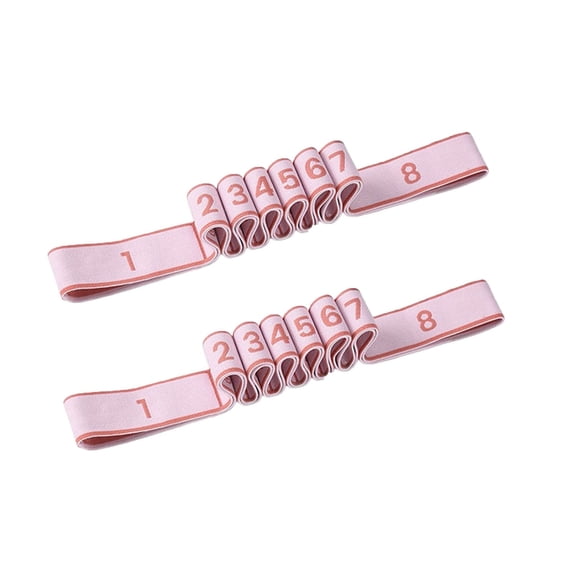 ddioayh Yoga Resistance Band 8-Segmented Elastic Exercise Stretching Band with Handles for Arm and Leg Stretching Customizable Resistance Home Gym Travel Portable