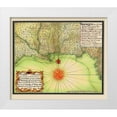 thumbnail image 1 of de Batz 13x12 White Modern Wood Framed Museum Art Print Titled - Gulf of Mexico Coast United States - de Batz 1747, 1 of 4