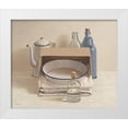 thumbnail image 1 of de Bont, Willem 23x20 White Modern Wood Framed Museum Art Print Titled - Still life behind box with cloths and pa, 1 of 4