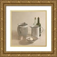 thumbnail image 1 of de Bont, Willem 26x26 Gold Ornate Wood Framed with Double Matting Museum Art Print Titled - 2 jugs-2 bottles-2 eggs and a bowl, 1 of 4