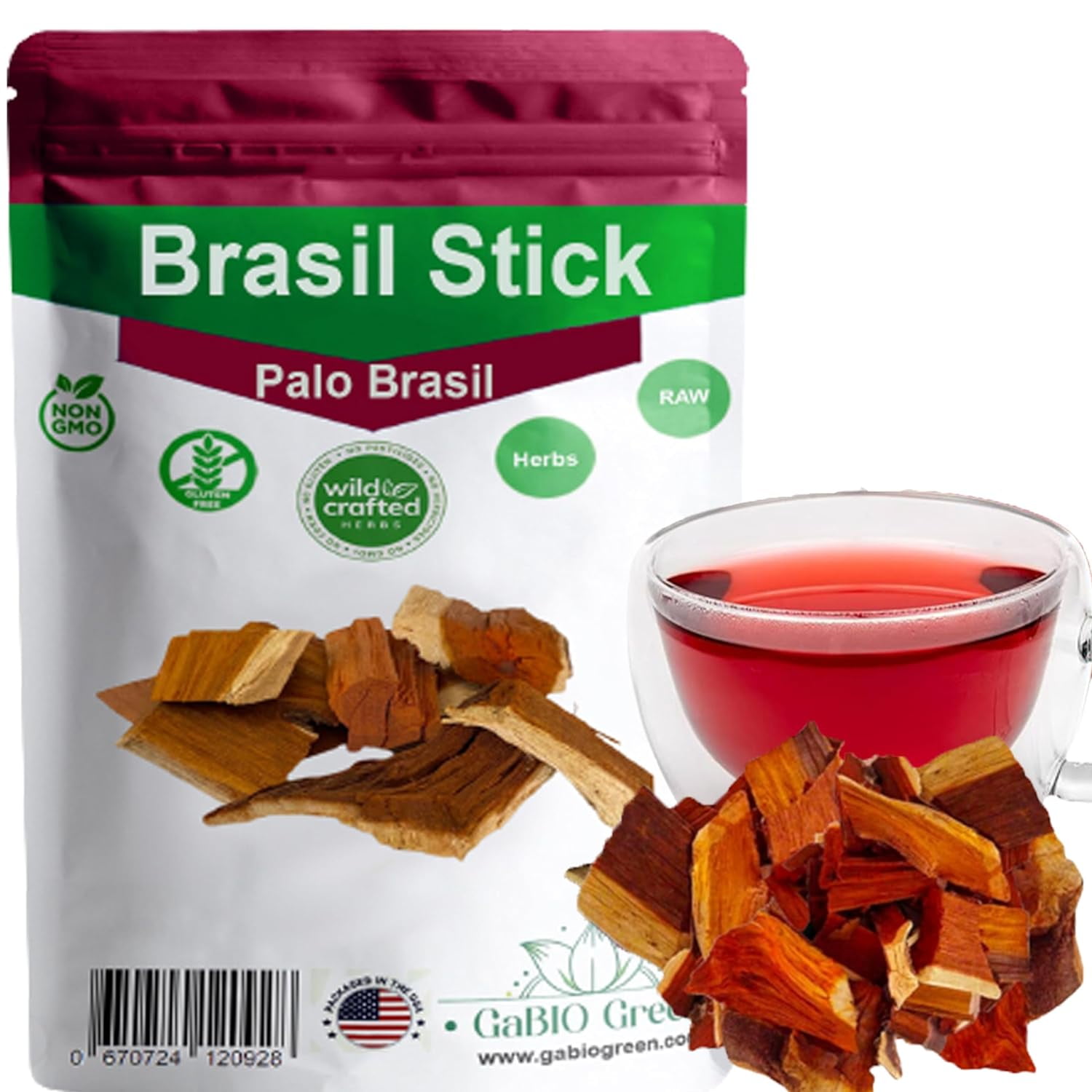 de Brasil tea (1 pound/16 oz) resealable bag palo brazil Haematoxylum ...