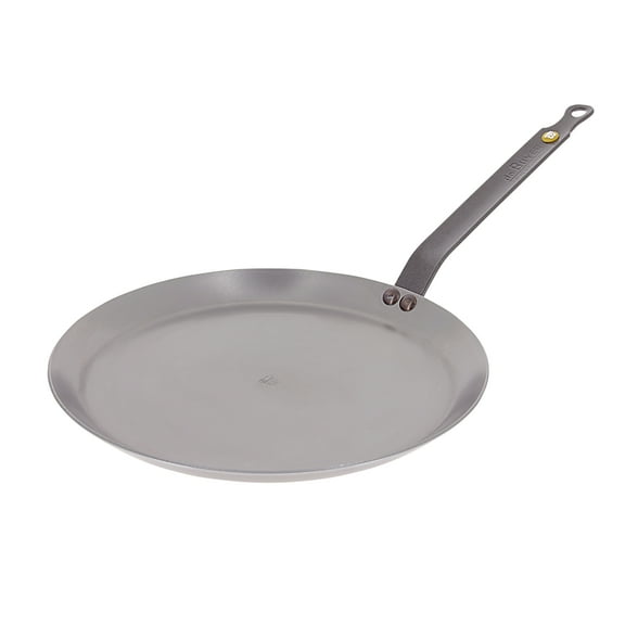 de Buyer - Mineral B Crepe & Tortilla Pan - Nonstick Frying and Pancake Pan - Carbon and Stainless Steel - Induction-ready - 12"