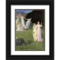 thumbnail image 1 of de Chavannes, Pierre Puvis 14x18 Black Ornate Wood Framed with Double Matting Museum Art Print Titled - The Reaper, 1 of 4