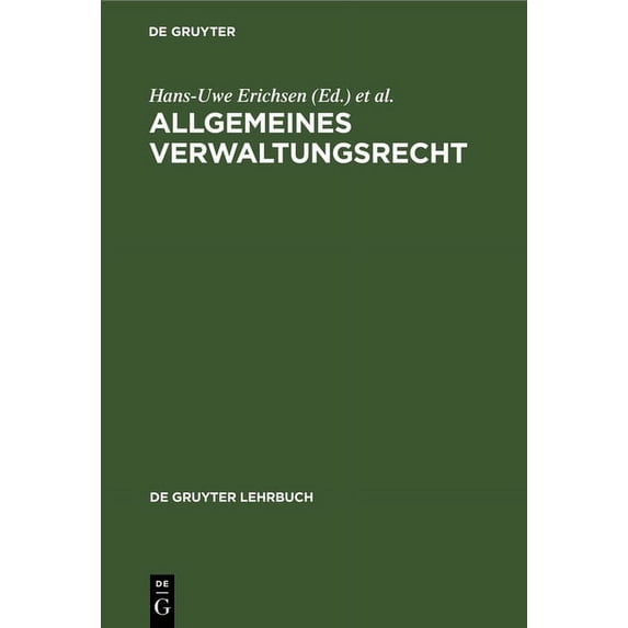 de Gruyter Lehrbuch Allgemeines Verwaltungsrecht, (Hardcover)