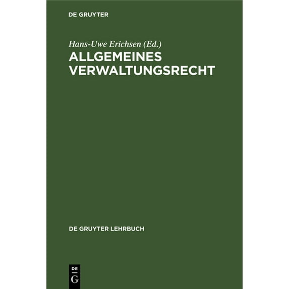 de Gruyter Lehrbuch Allgemeines Verwaltungsrecht, (Hardcover)