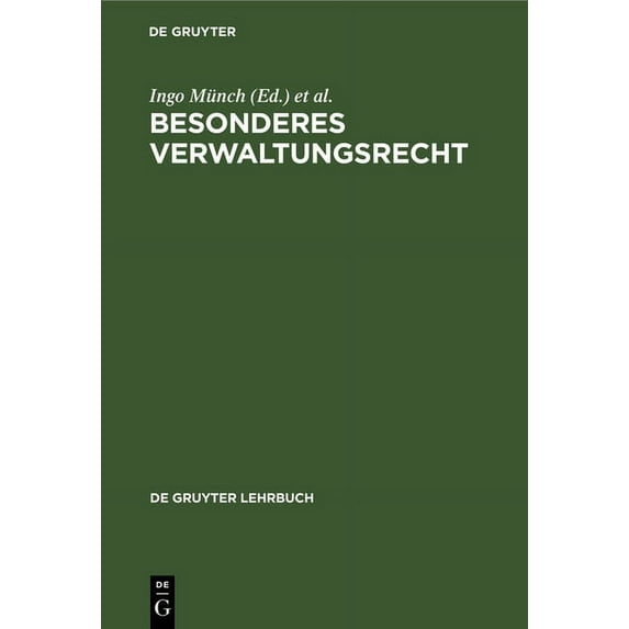 de Gruyter Lehrbuch Besonderes Verwaltungsrecht, (Hardcover)