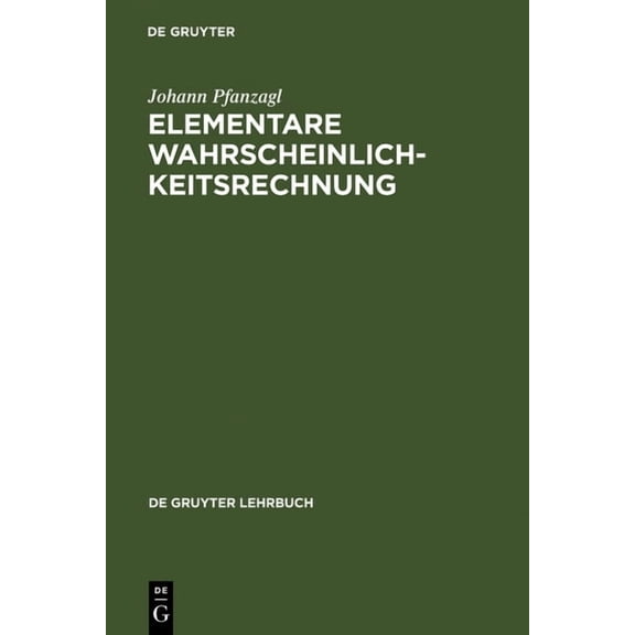 de Gruyter Lehrbuch Elementare Wahrscheinlichkeitsrechnung, (Hardcover)