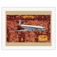 thumbnail image 1 of de Havilland Comet - France - First Jet Airliner - Vintage Airline Travel Poster by Lucien Boucher c.1953 - Fine Art Rolled Canvas Print 20in x 26in, 1 of 4