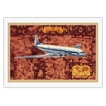 thumbnail image 1 of de Havilland Comet - France - First Jet Airliner - Vintage Airline Travel Poster by Lucien Boucher c.1953 - Fine Art Rolled Canvas Print 27in x 40in, 1 of 4