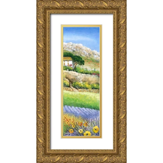 de Jong, Johan 13x32 Gold Ornate Wood Framed with Double Matting Museum Art Print Titled - Come to our home