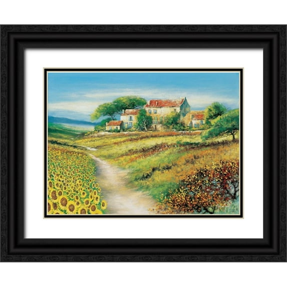 de Jong, Johan 18x14 Black Ornate Wood Framed with Double Matting Museum Art Print Titled - A path of promise