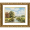 thumbnail image 1 of de Jong, Johan 18x14 Gold Ornate Wood Framed with Double Matting Museum Art Print Titled - A natural harmony, 1 of 4