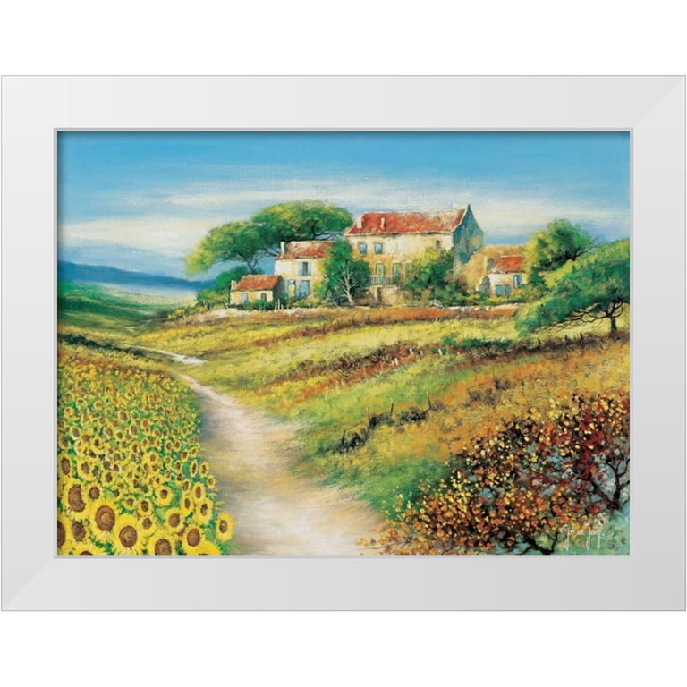 de Jong, Johan 32x25 White Modern Wood Framed Museum Art Print Titled - A  path of promise - Walmart.com