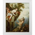 thumbnail image 1 of de La Hyre, Laurent 12x14 White Modern Wood Framed Museum Art Print Titled - Glaucus and Scylla, 1 of 4
