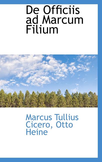 de Officiis Ad Marcum Filium (Hardcover)