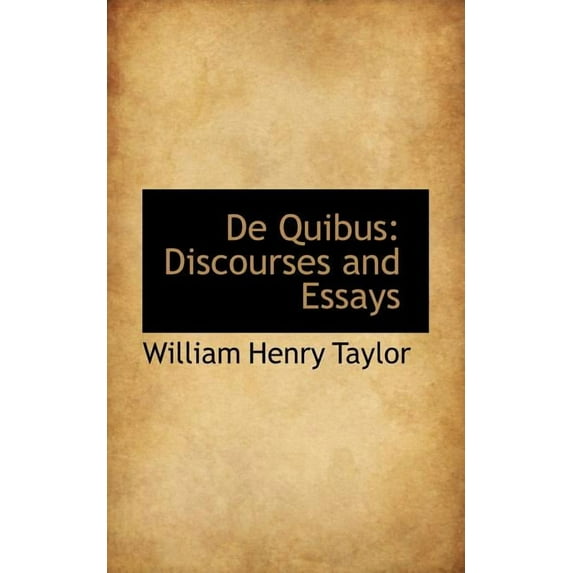 de Quibus: Discourses and Essays, (Paperback)