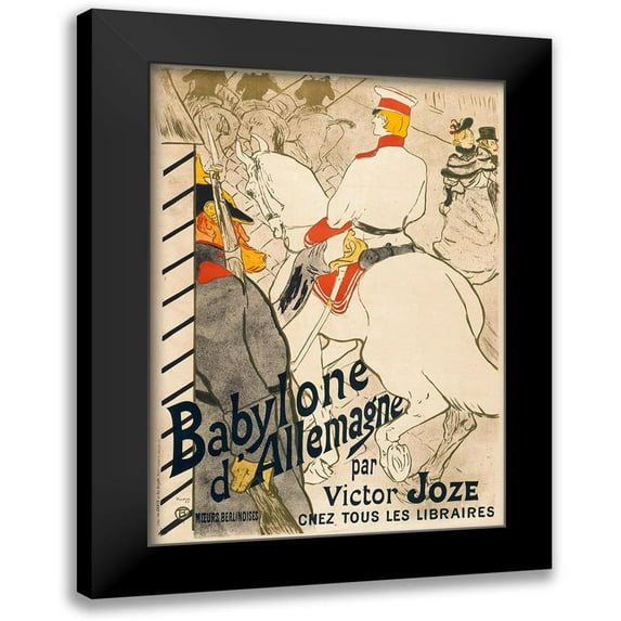 de Toulouse-Lautrec, Henri 11x14 Black Modern Framed Museum Art Print Titled - Babylone dAllemagne