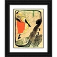 thumbnail image 1 of de Toulouse-Lautrec, Henri 12x14 Black Ornate Wood Framed with Double Matting Museum Art Print Titled - Jane Avril, 1 of 4
