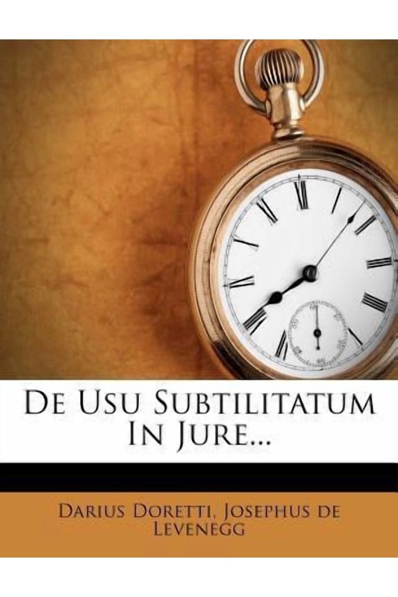 de Usu Subtilitatum in Jure... Paperback