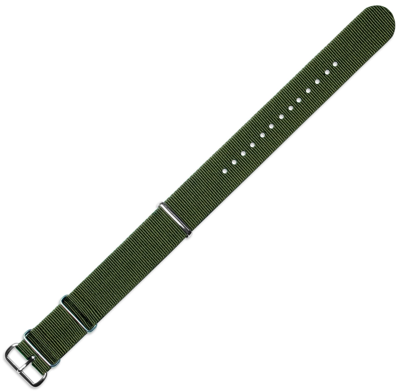 deBeer Watchbands 20mm Military Nylon Watch Band Olive