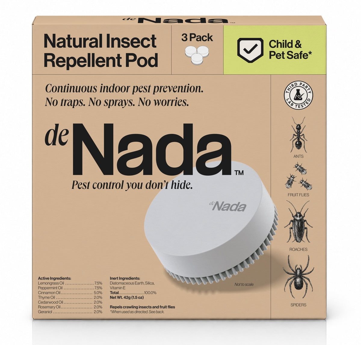 deNada Insect Pod, Natural Pest Control Pods, Repels Ants, Roaches ...